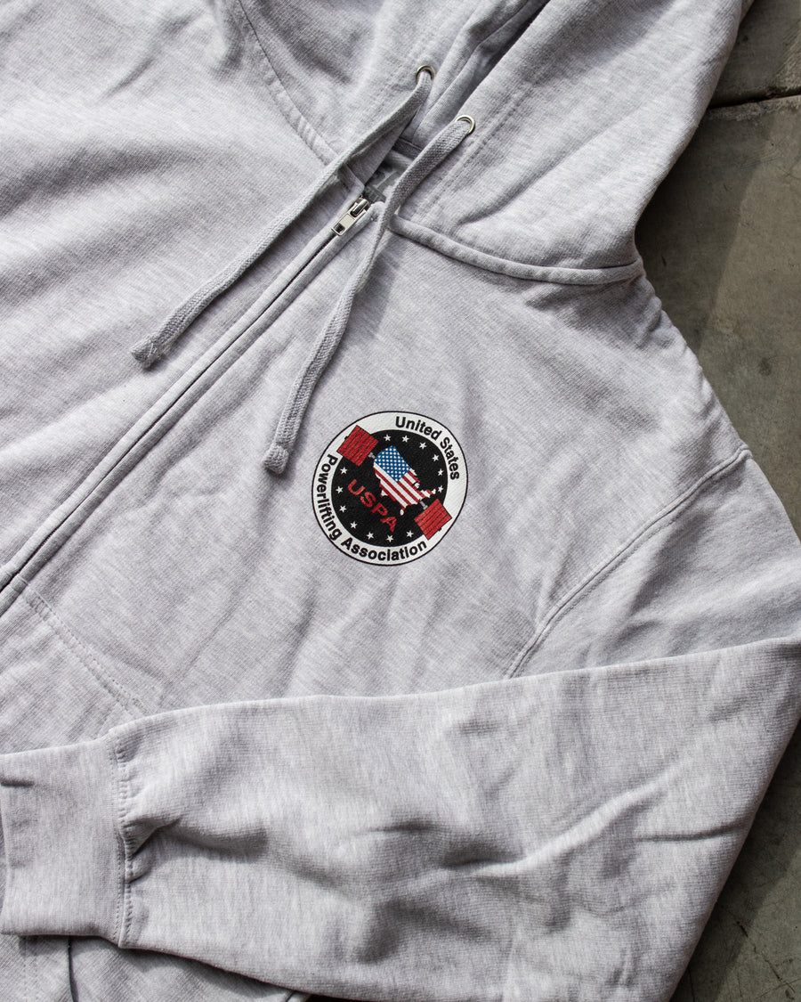 USPA Logo Zip Hoodie - Grey