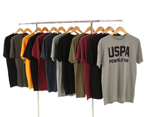 USPA Powerlifting Tee - Grey/Black