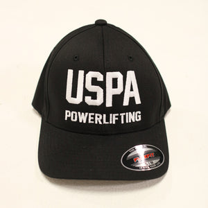 USPA Powerlifting Fitted Hat - Black/White