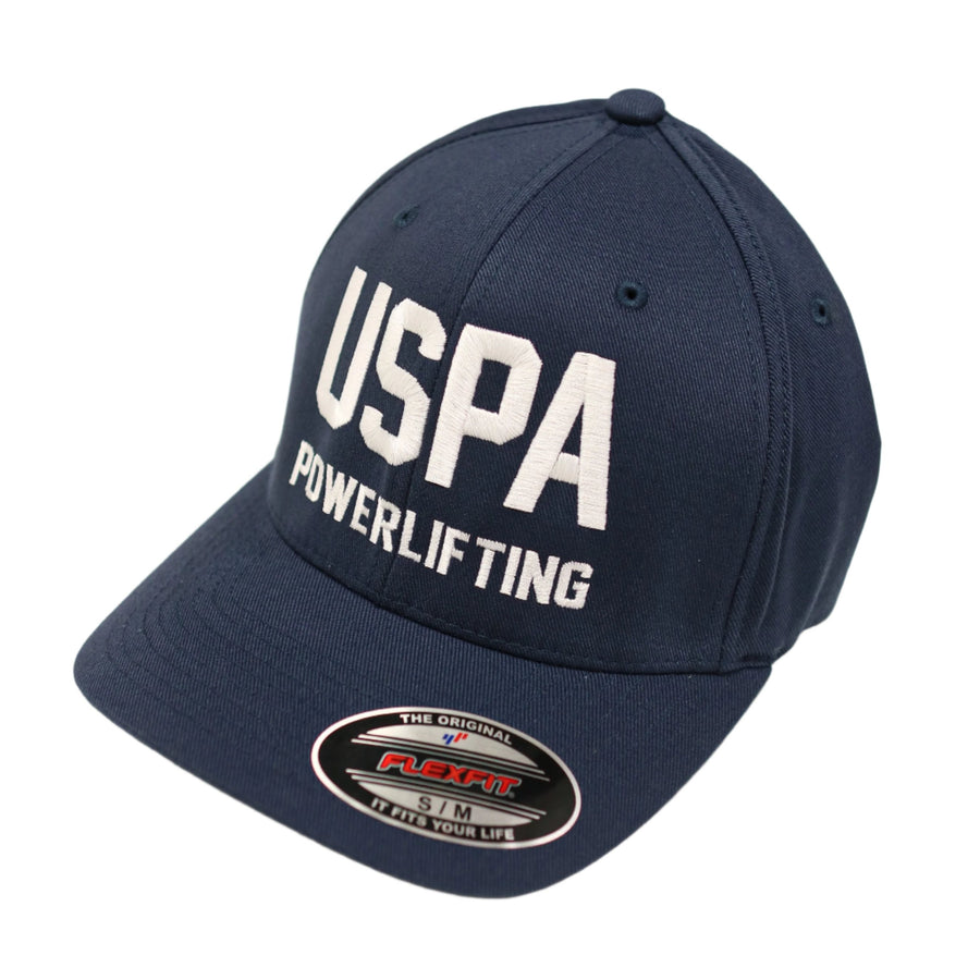 USPA Powerlifting Fitted Hat - Navy/White
