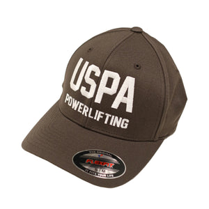 USPA Powerlifting Fitted Hat - Charcoal/White