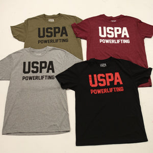USPA Powerlifting Tee - Grey/Black