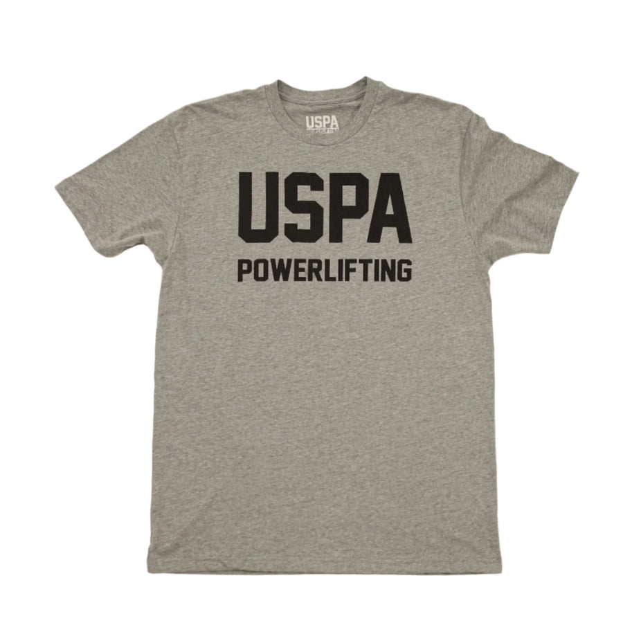 USPA Powerlifting Tee - Grey/Black