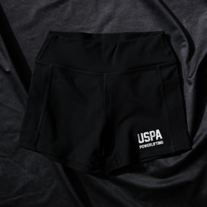 USPA Powerlifting Women's Shorts 2.0 - Black