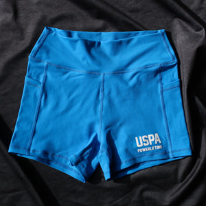 USPA Powerlifting Women's Shorts 2.0 - Blue