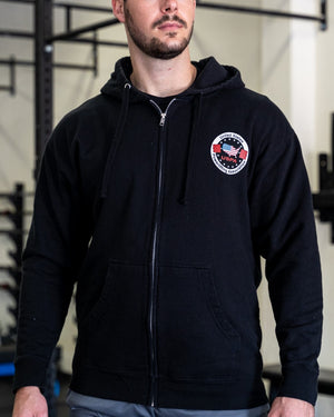 USPA Logo Zip Hoodie - Black