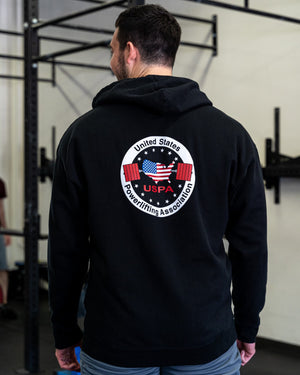 USPA Logo Zip Hoodie - Black