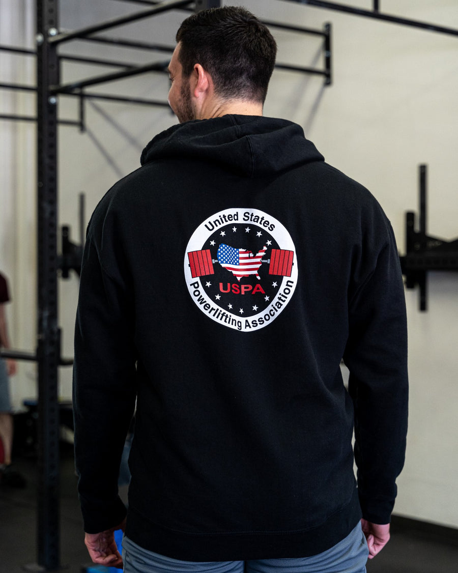 USPA Logo Zip Hoodie - Black